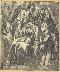 San Francesco d'Assisi sostenuto da due angeli dopo aver ricevuto le stimm Maffei, Niccol¿ Francesco