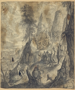 Mosè fa scaturire l'acqua dalla roccia Major, Isaak