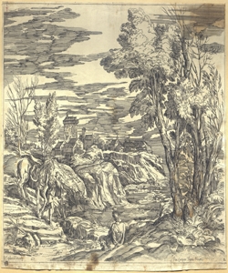 paesaggio con fiume Lefebre, Valentin