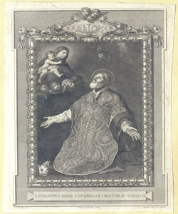 San Filippo Neri ha la visione della Madonna con Bambino Bianchi, Secondo