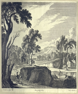 paesaggio fluviale con edifici e figure Perelle, Gabriel