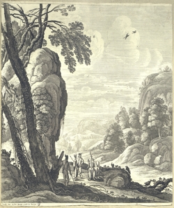 paesaggio con figure e capre Perelle, Gabriel