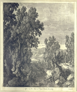 paesaggio fluviale con figure Perelle, Gabriel