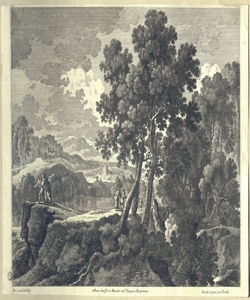 paesaggio con alberi e viandanti Perelle, Gabriel