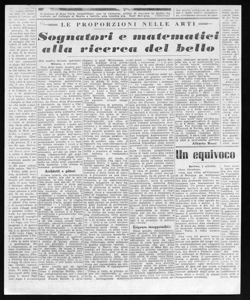 LE PROPORZIONI NELLE ARTI - Sognatori e matematici alla ricerca del bello, sta in La Stampa - Quotidiano