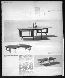A Bygdøy, presso Oslo - Grete e Arne Korsmo - Un tavolo poligonale ad ali ripiegabili - Una nuova stoffa - Vimini e ferro - Per la tavola - Leon Ferrari - Bagnoli - La cucina nell'armadio, sta in DOMUS - periodico
