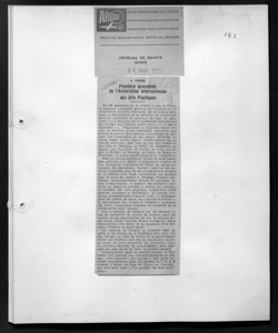 A VENISE - Première assemblée de l'Association internationale des Arts Plastiques, sta in JOURNAL DE GENEVE - quotidiano