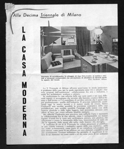 Alla Decima Triennale di Milano - LA CASA MODERNA, sta in VIE D'ITALIA - periodico