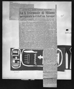 ALLA PRESENZA DI NUMEROSE PERSONALITÀ DELLA CULTURA - La X Triennale di Milano inaugurata ieri dall'on. Saragat - Il significato e l'importanza della manifestazione, a cui partecipano sedici Nazioni - La civiltà moderna e i rapporti dell'industria con l'arte, sta in GIORNALE DEL MATTINO - quotidiano