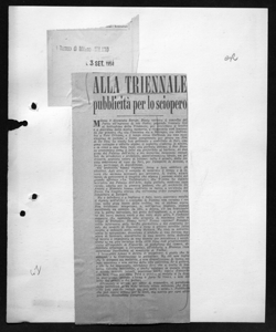 ALLA TRIENNALE pubblicità per lo sciopero, sta in IL TEMPO DI MILANO - quotidiano