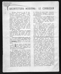 ARCHITETTURA MODERNA: LE CORBUSIER, sta in IL GEOMETRA - periodico