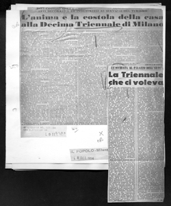 ARTI DECORATIVE ED INDUSTRIALI AL SERVIZIO DEL TURISMO - L'anima e la costola della casa alla Decima Triennale di Milano, sta in IL GIORNALE DEL TURISMO - quotidiano