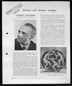 Artisti del nostro tempo - COSIMO ETTORRE, sta in AUDITORIUM - periodico