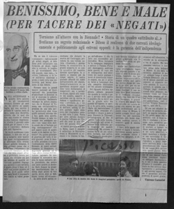 BENISSIMO, BENE E MALE (PER TACERE DEI <<NEGATI>>), sta in CORRIERE LOMBARDO - periodico