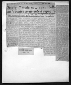 COMMENTO ALLA DECIMA TRIENNALE DI MILANO - Questo 