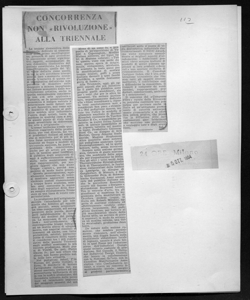 CONCORRENZA NON <<RIVOLUZIONE>> ALLA TRIENNALE, sta in 24 ORE - quotidiano