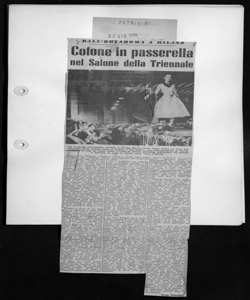 DALL'OKLAHOMA A MILANO - Cotone in passerella nel Salone della Triennale, sta in LA PATRIA - quotidiano