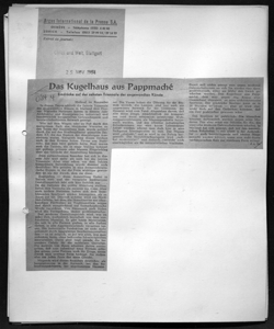 Das Kugelhaus aus Pappmaché - Eindrücke auf der zehnten Triennale der angewandten Künste, sta in CHRIST UND WELT - quotidiano