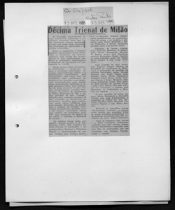 Décima Trienal de Milão, sta in A CAPITAL - quotidiano