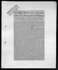 Declino dell'arte astratta alla XIX Biennale di Milano - Su venti sale soltanto una accoglie opere di artisti che non hanno trovato ispirazione nella realtà riconoscibile da chiunque, sta in CORRIERE DELLA SERA - quotidiano