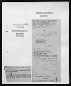 DECRETO DEL PRESIDENTE DELLA REPUBBLICA - Costituzione del Consiglio di amministrazione dell'Ente autonomo 