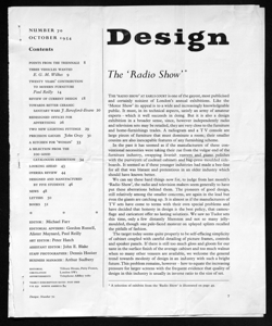 Design - The 'Radio Show', sta in DESIGN - periodico