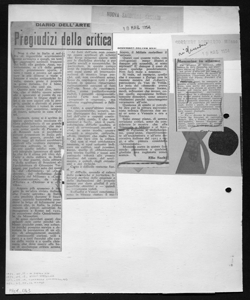 DIARIO DELL'ARTE - Pregiudizi della critica, sta in LA NUOVA SARDEGNA - quotidiano