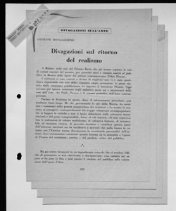 Divagazioni sul ritorno del realismo, sta in REALTÀ NUOVA - periodico