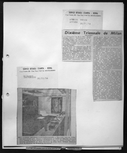 Dixième Triennale de Milan, sta in AVENIR BELGE - quotidiano