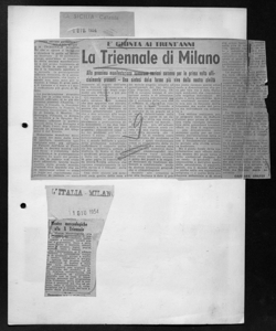 È GIUNTA AI TRENT'ANNI - La Triennale di Milano - Alla prossima manifestazione numerose nazioni saranno per la prima volta ufficialmente presenti - Una sintesi delle forme più vive della nostra civiltà, sta in LA SICILIA - quotidiano