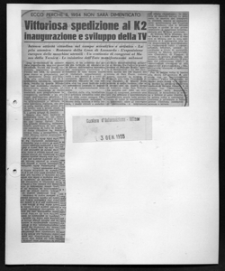 ECCO PERCHÉ IL 1954 NON SARÀ DIMENTICATO - Vittoriosa spedizione al K2 - inaugurazione e sviluppo della TV - Intensa attività cittadina nel campo scientifico e artistico - La pila atomica - Restauro della Cena di Leonardo - L'esposizione europea delle macchine utensili - Un centinaio di congressi al Museo della Tecnica - Le iniziative dell'Ente manifestazioni milanesi, sta in CORRIERE D'INFORMAZIONE - quotidiano