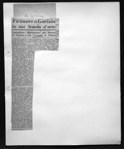Fa onore a Gorizia la sua Scuola d'arte - Lusinghiere affermazioni alla Mostra di Firenze e alla Triennale di Milano, sta in IL PICCOLO - quotidiano