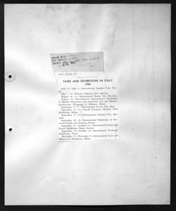 FAIRS AND EXHIBITIONS IN ITALY 1954, sta in TRADE WITH ITALY - periodico