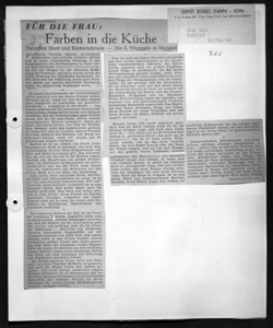 FÜR DIE FRAU: Farben in die Küche - Zwischen Herd und Bücherschrank - Die X. Triennale in Mailand, sta in DER TAG - quotidiano