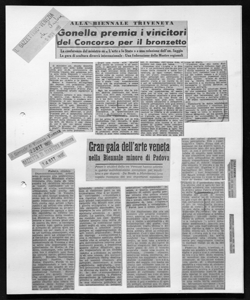 Gran gala dell'arte veneta nella Biennale minore di Padova - Pittori e scultori delle tre Venezie hanno aderito a questa manifestazione esemplare per equilibrio e per dignità - Da Birolli a Mascherini, una rapida rassegna dei più importanti espositori, sta in GAZZETTA DI MANTOVA - quotidiano