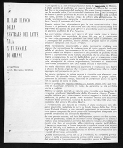 IL BAR BIANCO DELLA CENTRALE DEL LATTE ALLA X TRIENNALE DI MILANO, sta in IL LATTE ALIMENTARE - periodico