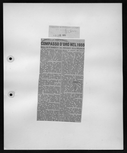 IL PREMIO LA RINASCENTE: COMPASSO D'ORO NEL 1955 - SOTTO L'ALTO PATRONATO DEL PRESIDENTE DELLA REPUBBLICA, sta in CORRIERE LOMBARDO - quotidiano