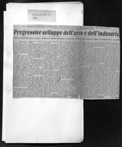 IL TRENTESIMO ANNO DI VITA DELLA <<TRIENNALE>> DI MILANO - Progressivo sviluppo dell'arte e dell'industria - Unità tra architettura, pittura e scultura - Ordinamento estetico delle sezioni - L'importante contributo della produzione italiana - I prodotti del lavoro mondiale, sta in IL MESSAGGERO DI ROMA - quotidiano