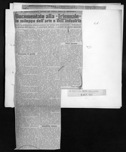 IL TRENTESIMO ANNO DI VITA DELLA MOSTRA - Documentato alla <<Triennale>> lo sviluppo dell'arte e dell'industria - Unità tra architettura pittura e scultura nel campo della decorazione - Ordinamento estetico delle sezioni - Il contributo italiano - I prodotti del lavoro mondiale, sta in IL SECOLO XIX - quotidiano