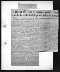 In casa di una signora milanese trionfa lo stile Luigi quattordici e mezzo - Per paura del fisco, i grossi borghesi hanno rinunziato a farsi costruire delle ville, ma in compenso muniscono i propri appartamenti di tre bagni e piscina, sta in IL TEMPO - quotidiano