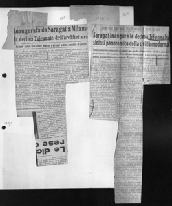 Inaugurata da Saragat a Milano la decima Triennale dell'architettura - Un'ampia sintesi della civiltà moderna e dei suoi problemi produttivi ed artistici, sta in IL MOMENTO - quotidiano