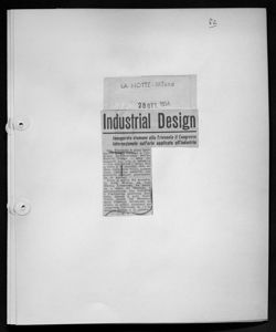 Industrial Design - Inaugurato stamane alla Triennale il Congresso internazionale sull'arte applicata all'industria, sta in LA NOTTE - quotidiano