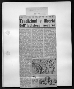 IN UN'INTERESSANTE MOSTRA - Tradizioni e libertà dell'incisione moderna, sta in GAZZETTINO SERA - periodico