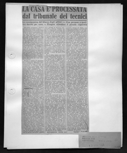 LA CASA È PROCESSATA dal tribunale dei tecnici - Le conseguenze del blocco degli affitti - Una persona e quattro decimi per vano - Bisogna stimolare il piccolo risparmio, sta in CORRIERE DEGLI ITALIANI - quotidiano