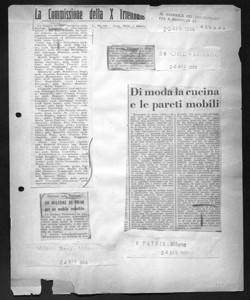 La decima Triennale è promotrice, in collaborazione con la ditta Fede Chieti di Milano, di un concorso internazionale, sta in 24 ORE - quotidiano