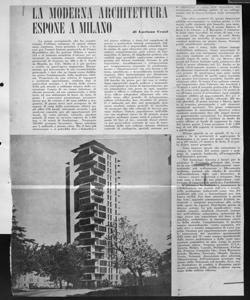 LA MODERNA ARCHITETTURA ESPONE A MILANO, sta in THE PAMPHLET - periodico