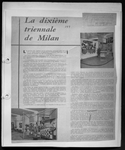 La dixième triennale de Milan, sta in AMEUBLEMENT INFORMATIONS - periodico