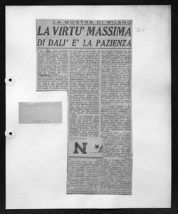 LA MOSTRA DI MILANO - LA VIRTÙ MASSIMA DI DALÌ È LA PAZIENZA, sta in LA PROVINCIA - quotidiano