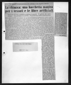 LA MOSTRA INTERNAZIONALE DEL COTONE E DEL RAYON A BUSTO - La chimica: una bacchetta magica per i tessuti e le fibre artificiali - Successo di una iniziativa unica al mondo - Il salone dei macchinari - Un primato mondiale - Il problema delle esportazioni, sta in GIORNALE DEL MATTINO - quotidiano
