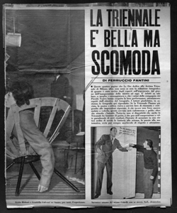 LA TRIENNALE È BELLA MA SCOMODA, sta in LE ORE - periodico